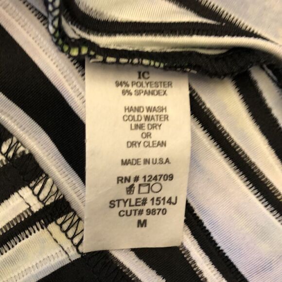 IC by Connie K womens blazer stripe black green pink size M - Picture 13 of 14